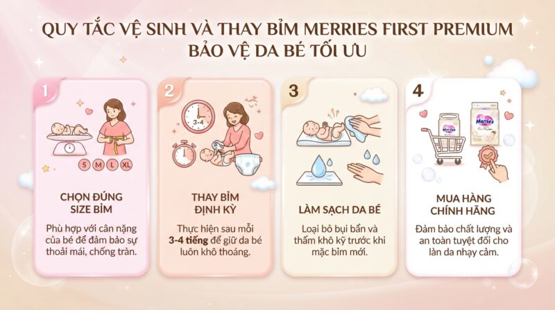 Các bước vệ sinh và thời điểm thay bỉm chuẩn giúp bảo vệ da bé tối ưu. Các bước vệ sinh và thời điểm thay bỉm chuẩn giúp bảo vệ da bé tối ưu.